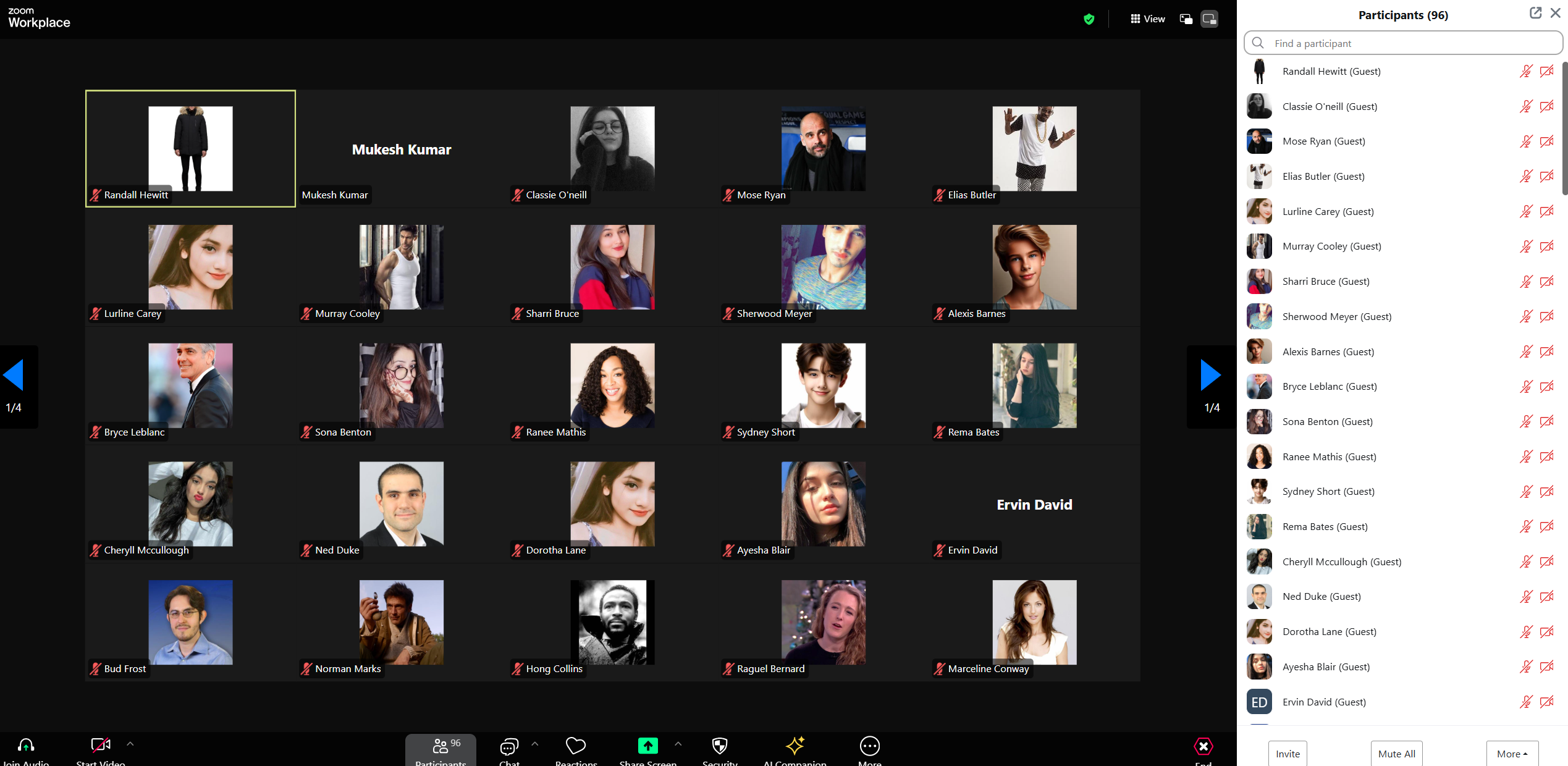 Profile picture participants